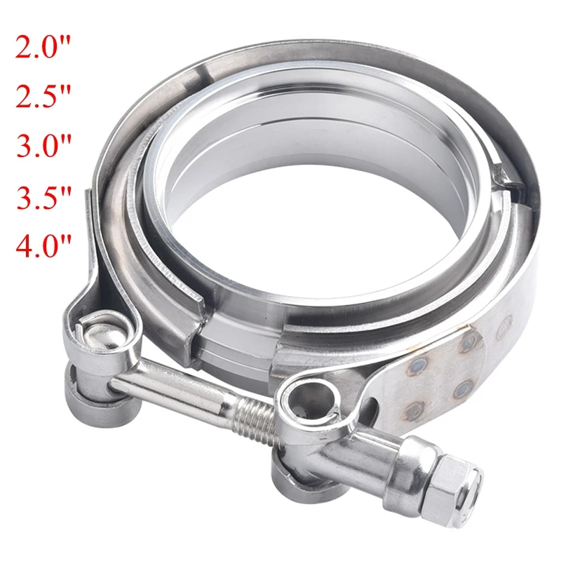 V Band Clamp Male Female Exhaust Flange 304 Stainless Steel Turbo Muffler Pipe Kits Release Car Accessories 2\