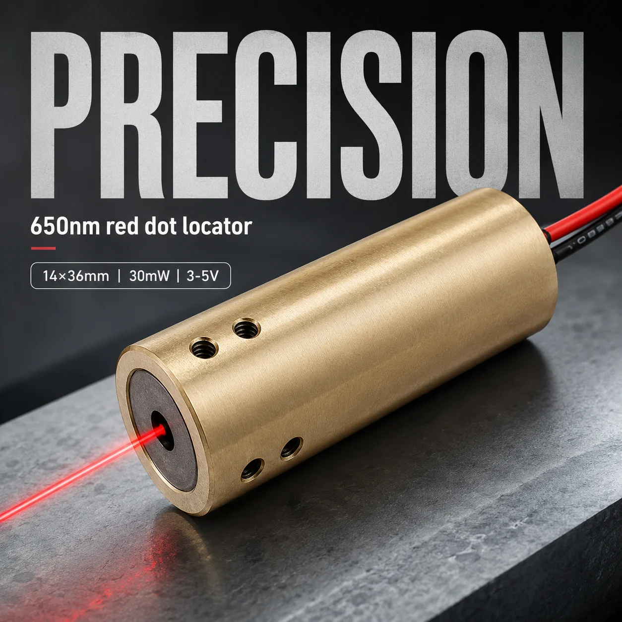 ZhonNa 14x36mm 660nm Laser Module Precision Positioning Head for Industrial Tools Optical Instrument Equipment Parts Accessories