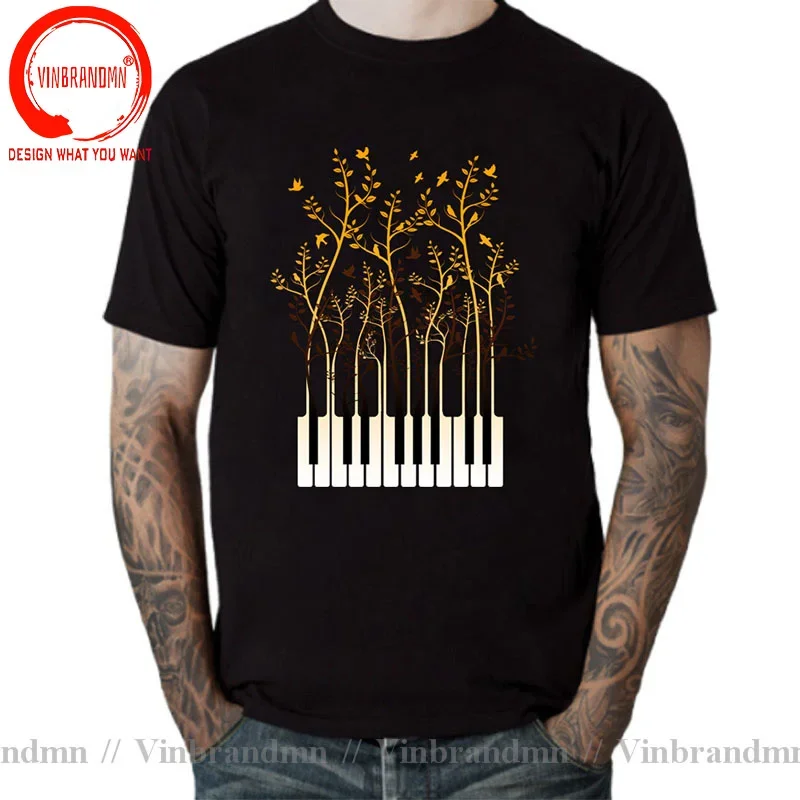 Creative Design Composer Music Note T Shirt Funny Piano Key Jungle T-shirt Pianist DJ tshirt Hip Hop Custom Party Team Tee Shirt