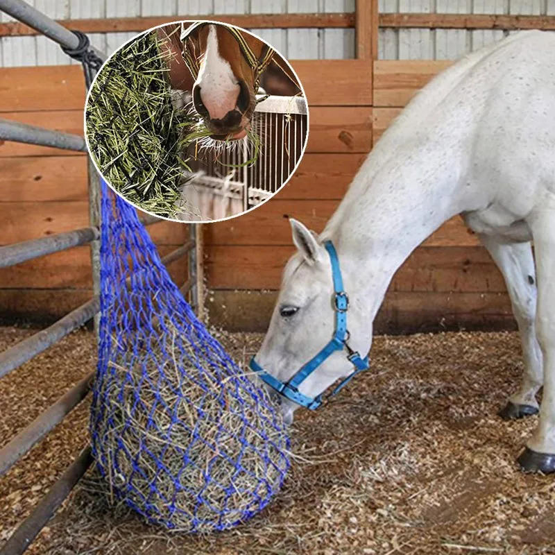 1pc Haylage Net Durable Horse Care Products Small Holed Hay Net Haynet Equipment Slow Feed Hay Feeder Net Bags For Horse Parts