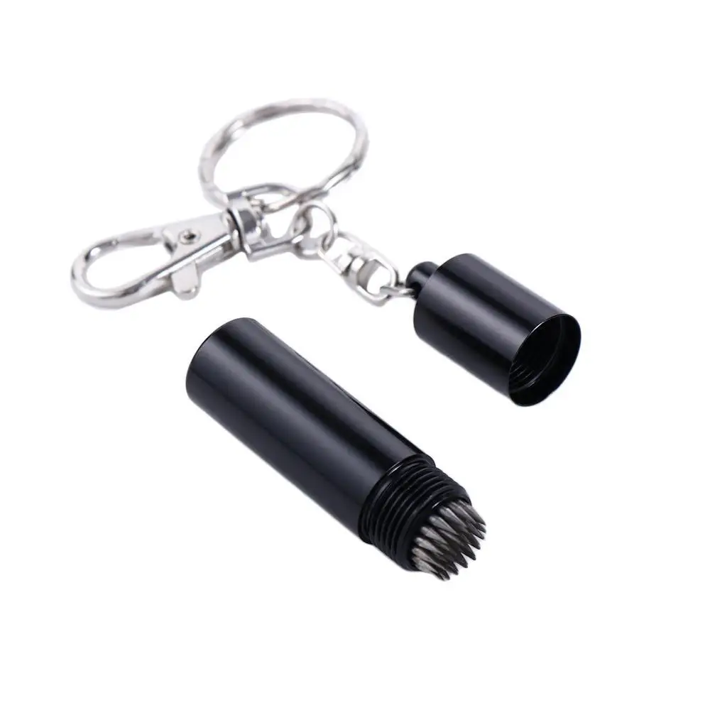 Billiard Accessories with Keychain Black Metal Needle Thorn Tool Snooker Stick Pick Billiard Cue Tip Shaper Pool Cue Tip Shaper