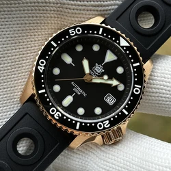 Steeldive 1973S CuSn8 Bronze Diver Watches Automatic Mechanical Retro NH35 Sapphire Crystal Ceramic Bezel Water Resistant Watch