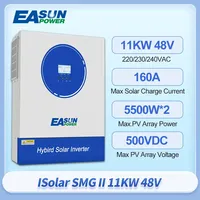 EASUN POWER Hybrid Solar Inverter 11KW 220VAC MPPT Inverter Pure Sine Wave 48VDC Battery Solar Inversor 160A Solar Controller