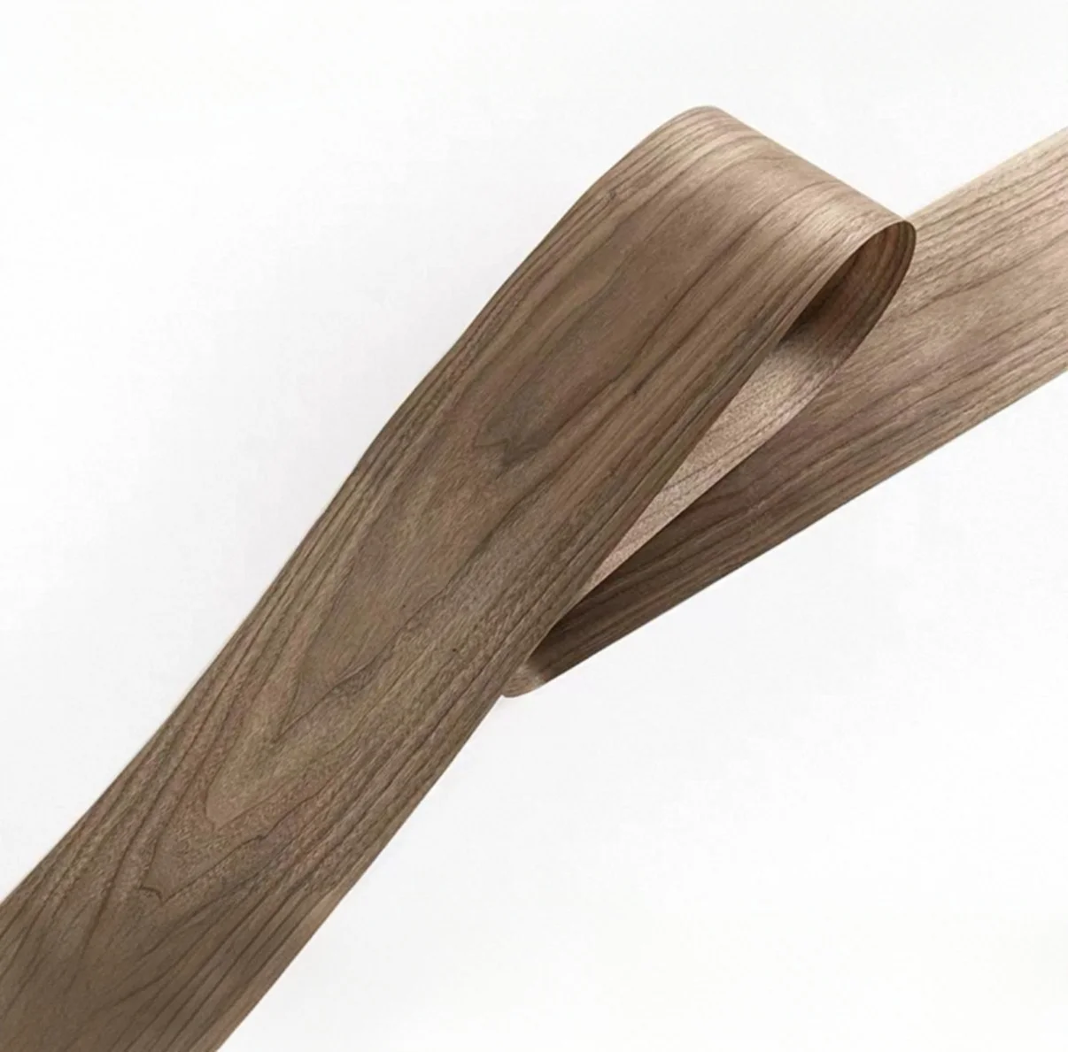 

Natural Light-colored Walnut Solid Wood Veneer (Patterned), 2.5m Length × 0.18m Width × 0.2mm Thickness