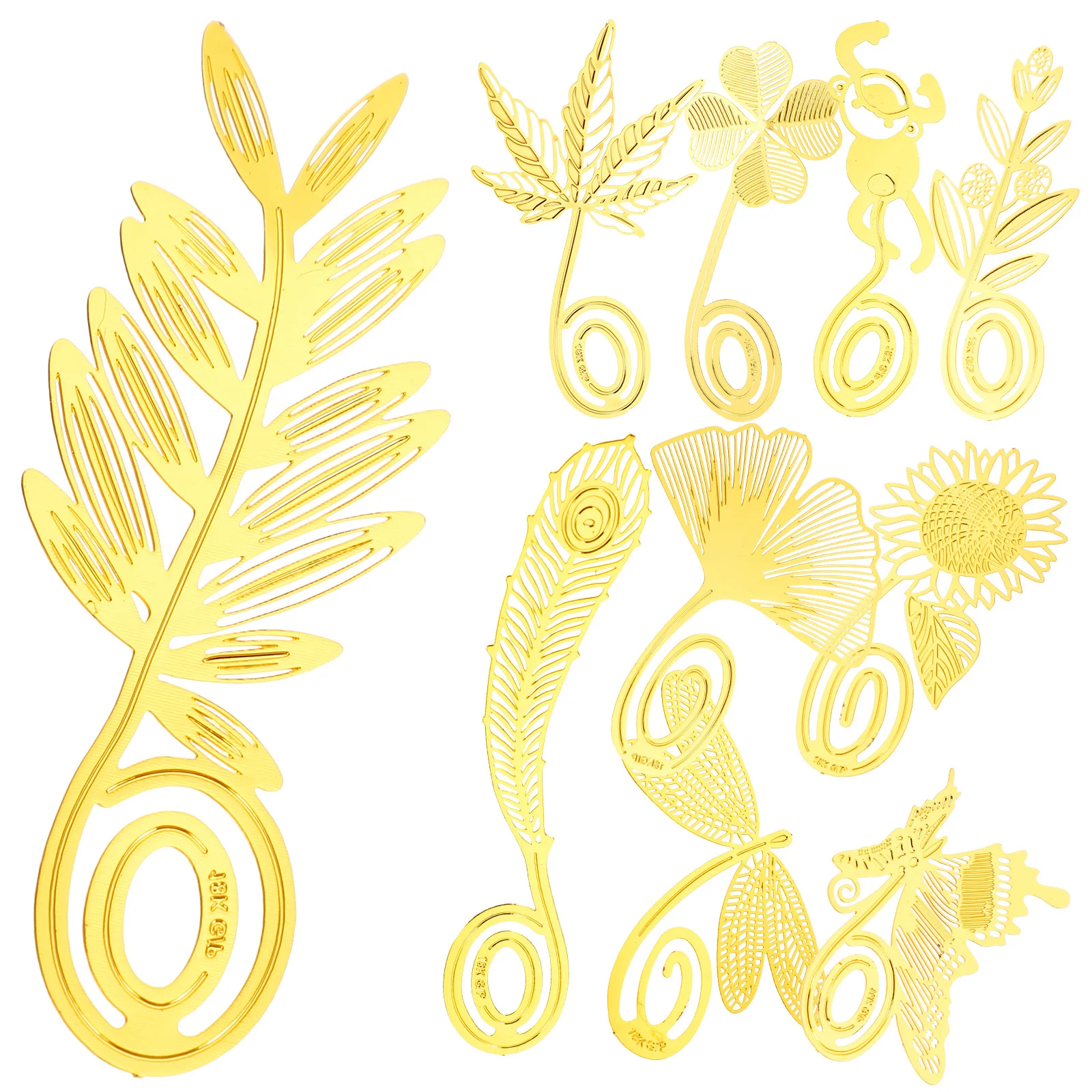 

10Pcs Aesthetic Metal Bookmarks Unique Flower Shape Bookmarks for Women Teens Cute Decorative Gift Metal Bookmark