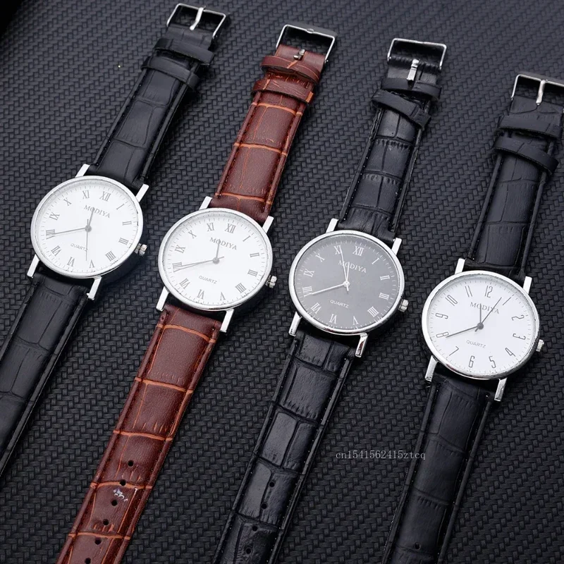 Herenhorloges Zakelijk polshorloge Luxe lederen band Analoge horloges Quartz Horloges Klok Heren Dames Casual eenvoudig horloge