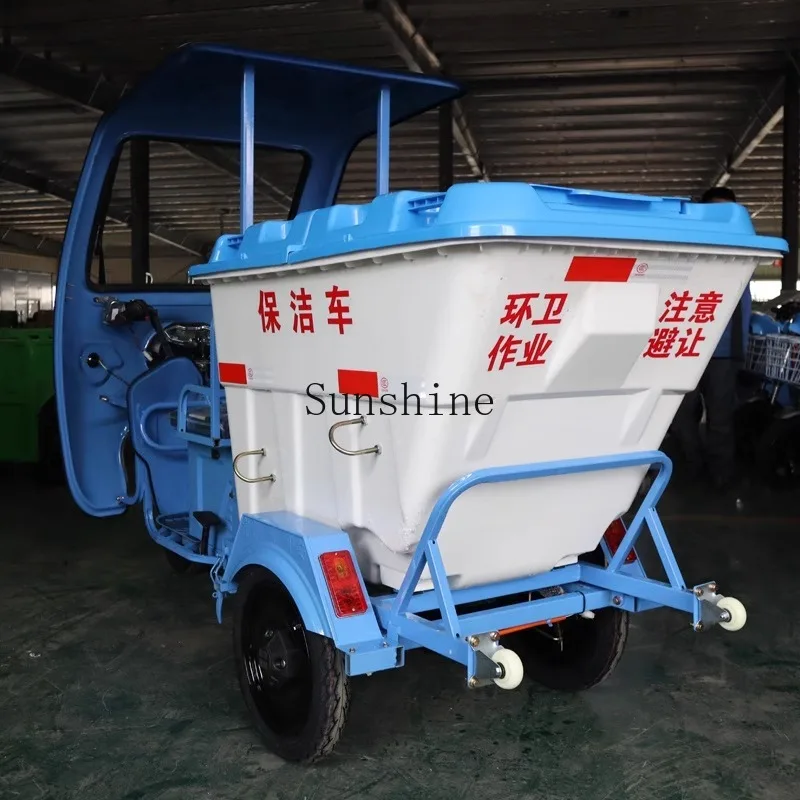 

Electric garbage truck, property transportation, clean community, with canopy transfer