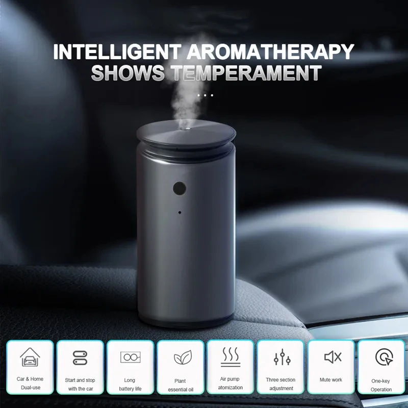 Intelligent Car Aroma Diffuser Portable Scent Machine Rechargeable Vibration Sensor Switch Flavoring Diffusers Aromatizador