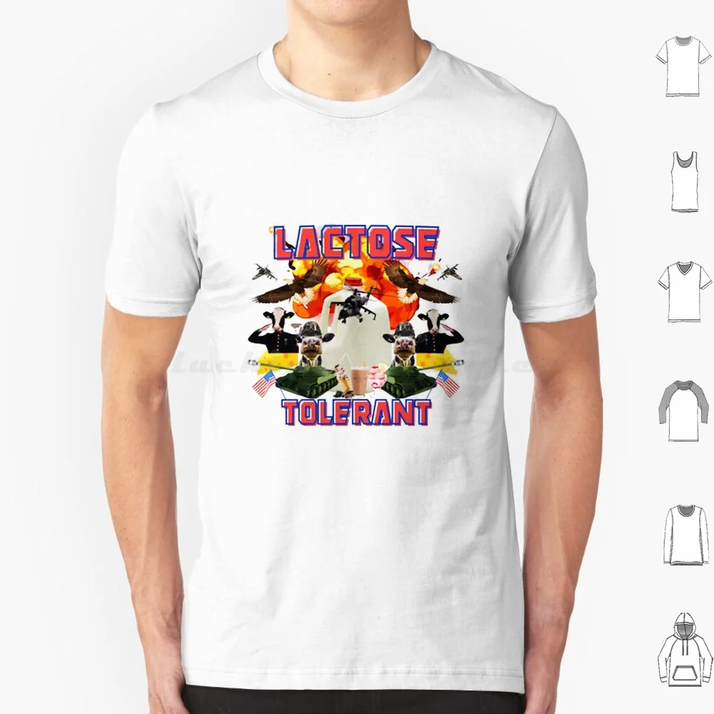 Camiseta tolerante a la lactosa para hombre y mujer, camisa de algodón con estampado artesanal, divertida, sin leche