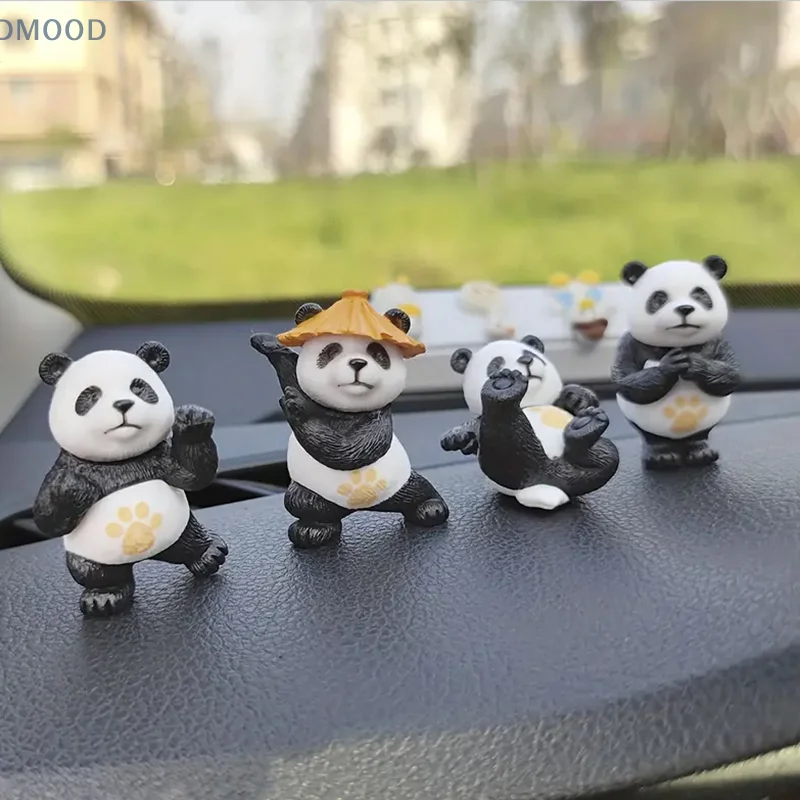 Cartoon Kung Fu Panda Car Decoration Popular Toys Souvenir Fairy Garden Miniatures Action Figures Desktop Home Decor