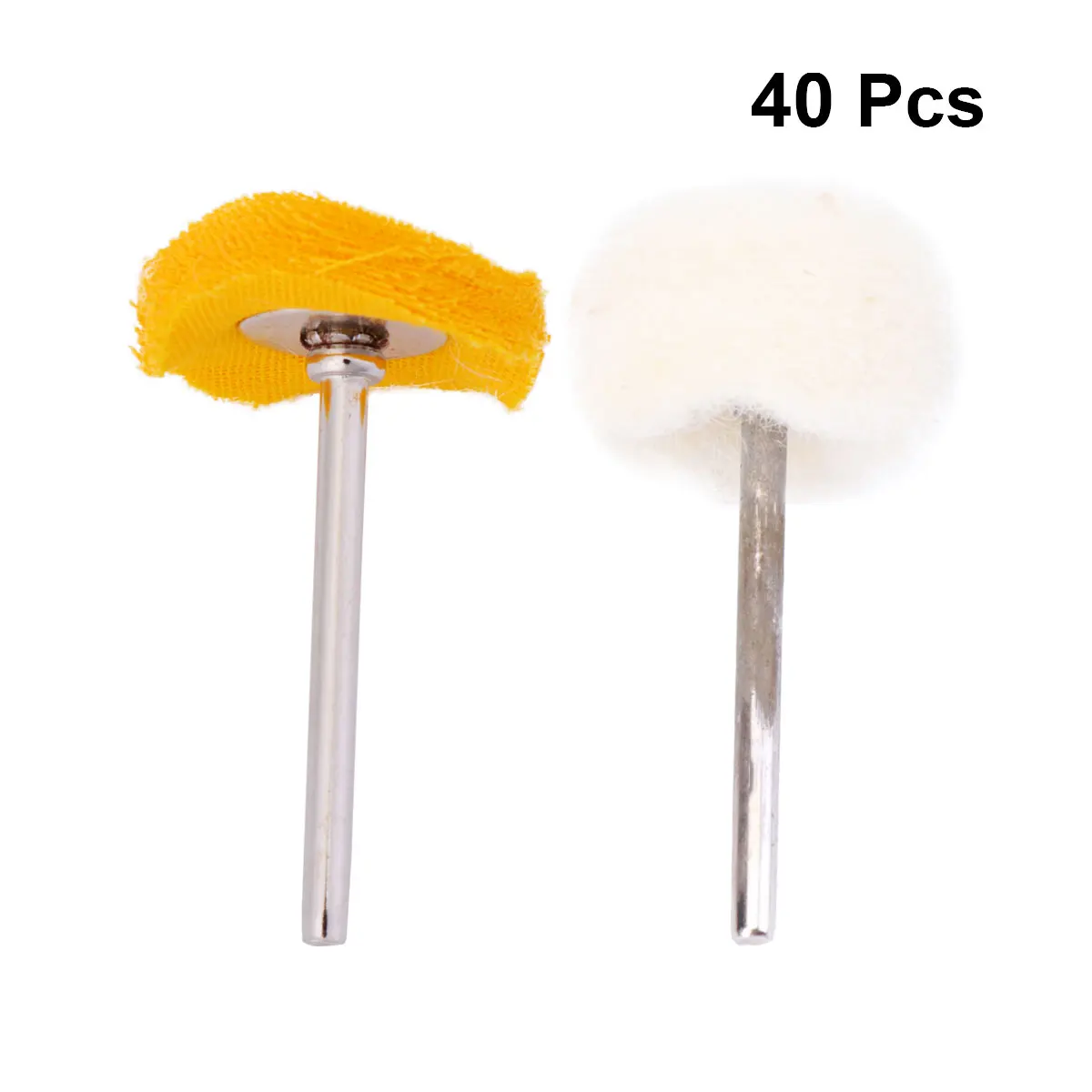 

40pcs Cloth Polishing Wheels Mirror Buffing Wheel Set For Surface Yellow White High Performance Long