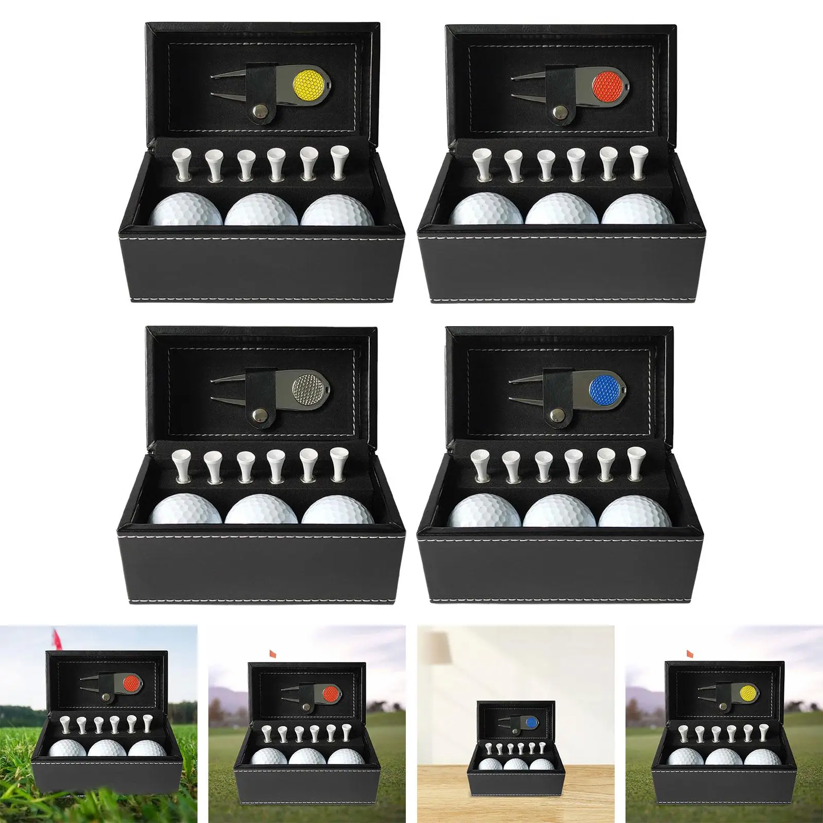 

Golf Ball Gift Set, 6 Golf Tees, Golf Gift for Men, 3Pcs Golf Balls for Golf Course