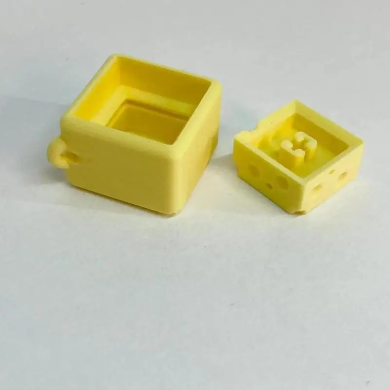 Lustiger Käse-Schlüsselanhänger, Tastatur-Stressabbau-Fidget-Knopf, Käse-Tastenkappe, Fidget-Clicker-Schlüsselanhänger, Tastatur-Schlüsselanhänger, Finger-Spielzeug – Detail 7