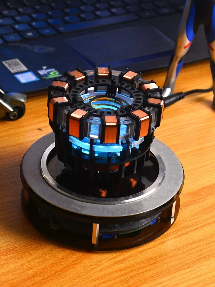 Magnetic Levitation Reactor Model Hand-Made Ornaments Office Desktop Creative Black Technology Boys Birthday Gift