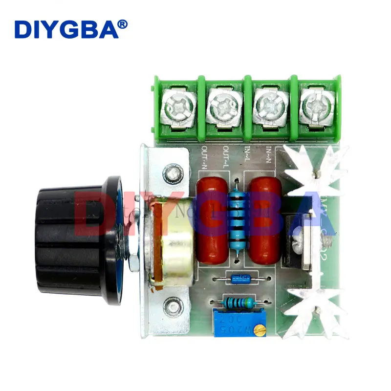 

AC 220V 2000W SCR Voltage Regulator Dimming Dimmers Motor Speed Controller Thermostat Electronic Voltage Regulator Module