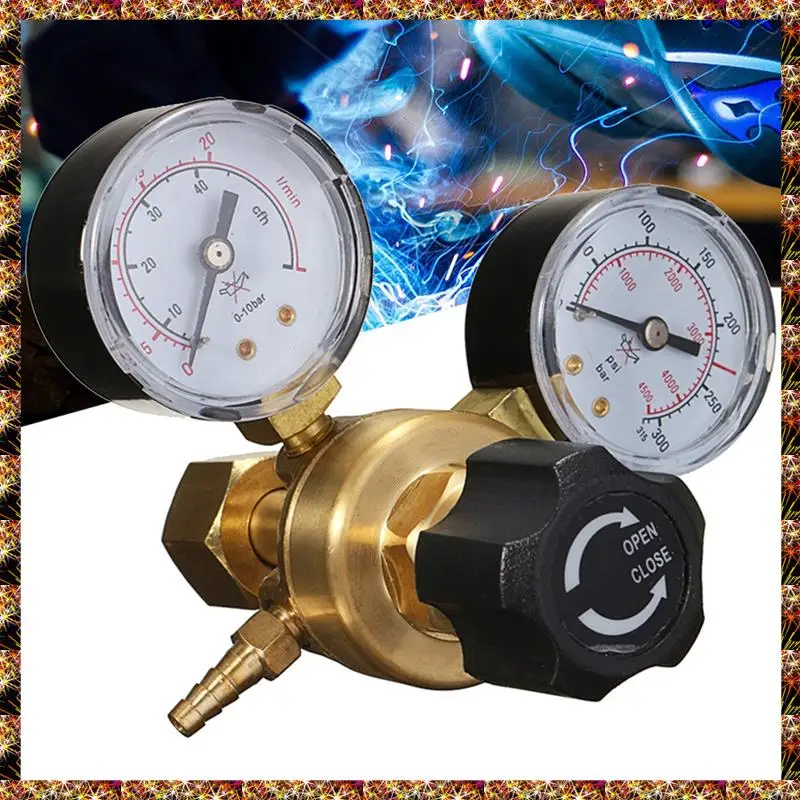 BTCL منظم الضغط المخفض CO 2 لحام التوأم قياس زجاجة الغاز MIG TIG لحام تدفق متر صمام التحكم W21. 8 1/4 خيط