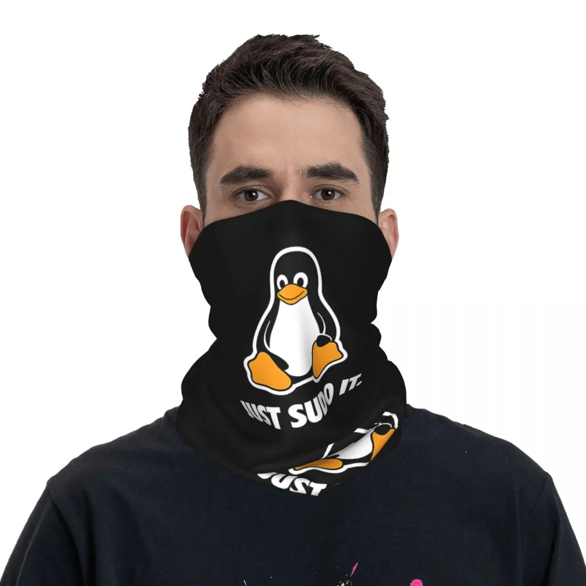 Linux Just Sudo Headband Neck Warmer Men Ski Running Tube Scarf Medical Nurse Face Bandana Gaiter