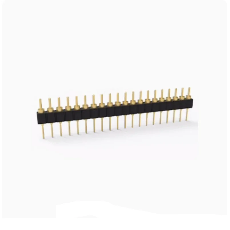 10pcs 1x40 Pin 2.54 Round Male Pin Header Connector gold pin