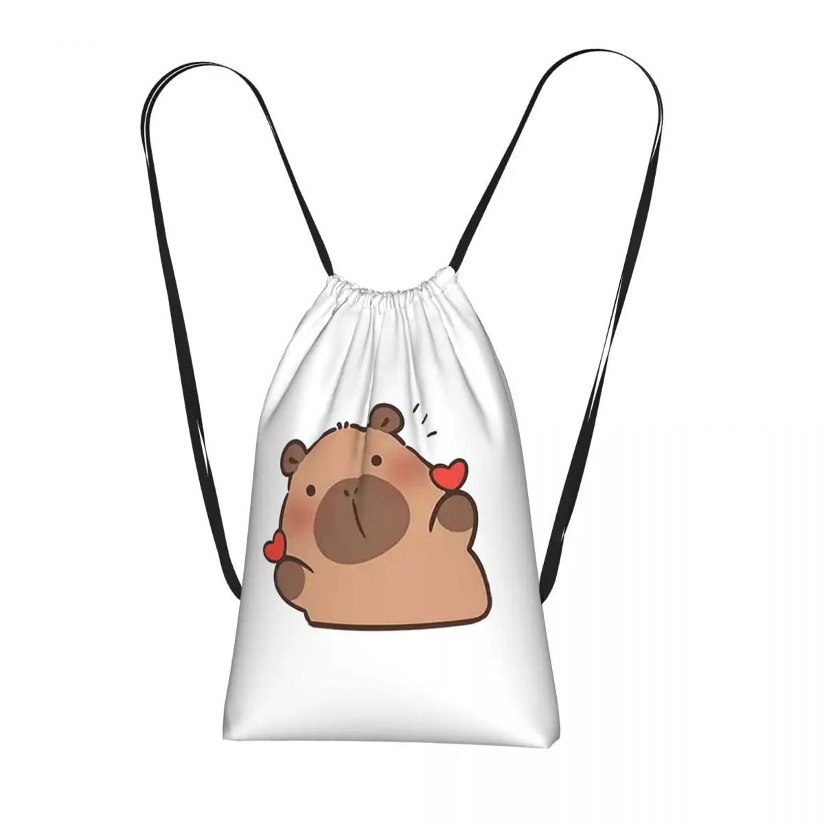 Cute Capybara Be Cappy Backpacks Multi-function Drawstring Bags Sports Bag Book Bags for Travel Students