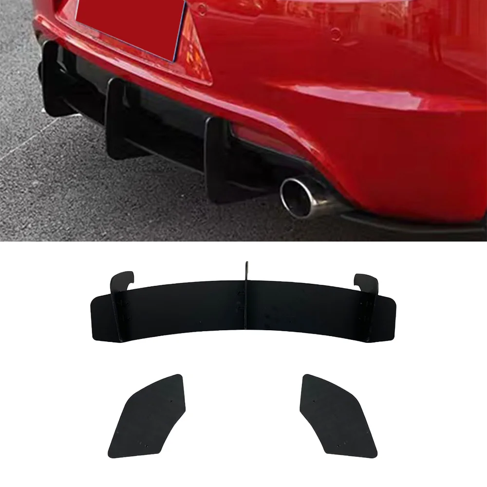 For Volkswagen VW Scirocco R 2009-2016 Rear Bumper Diffuser Black Exhaust Bracket Splitter Spoiler Plate Lip Body Kits Tuning