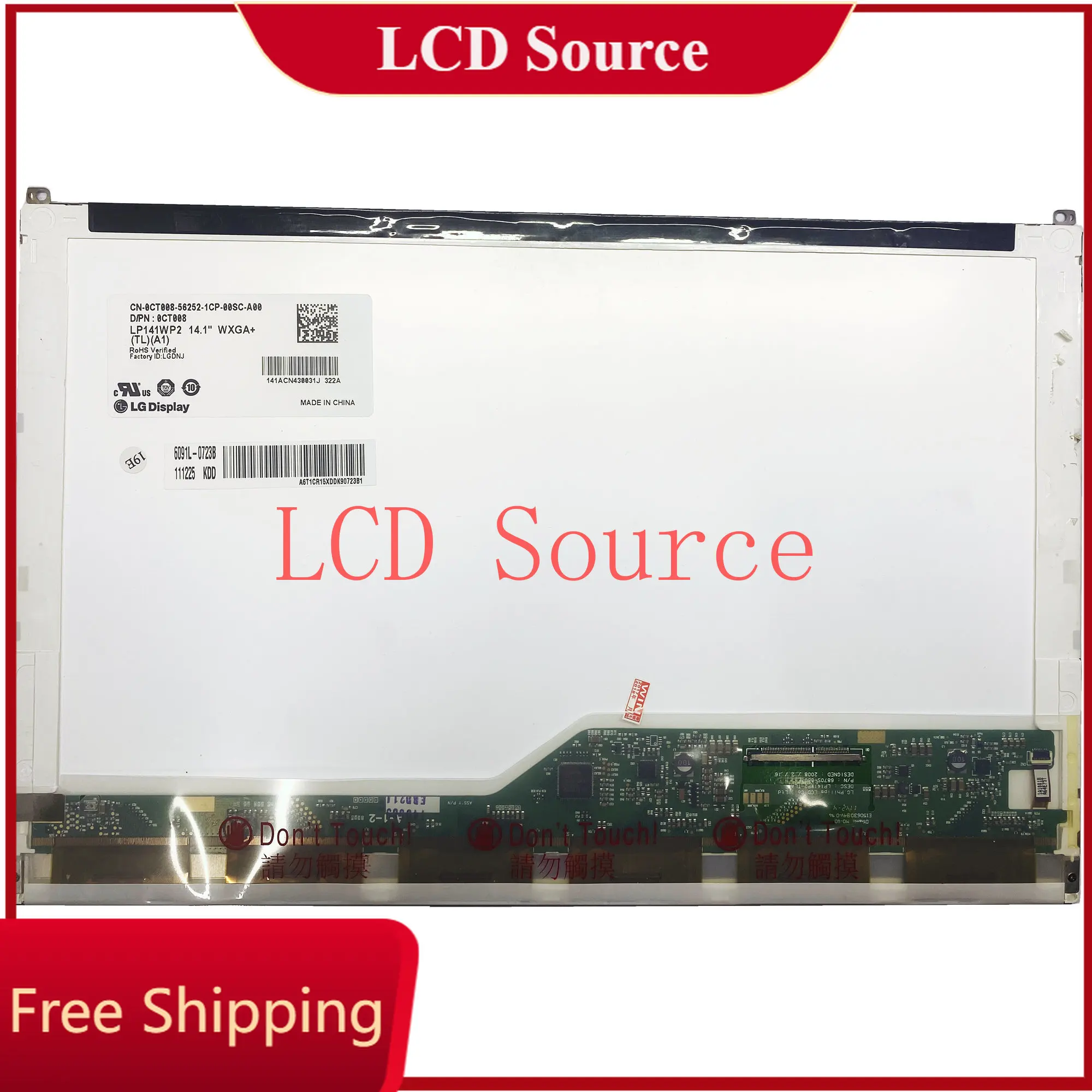 

LP141WP2 TLA1 fit LP141WP2 TLA2 B141PW04 V.0 LTN141BT01 N141C6-L01 LTN141BT03 50 PIN 1440×900 Laptop LCD screen