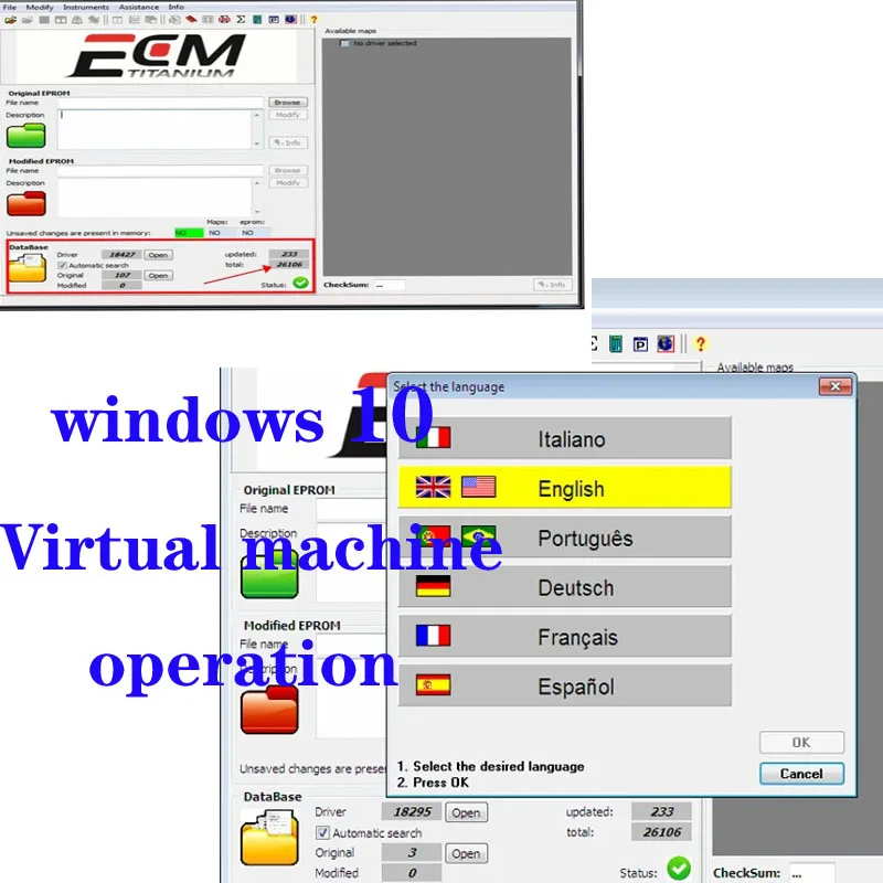 

ECM TITANIUM 1.61 With 26000 + Driver ECM 18259+ Drivers for ecu tool Send link windows Virtual machine operation 7/8/10