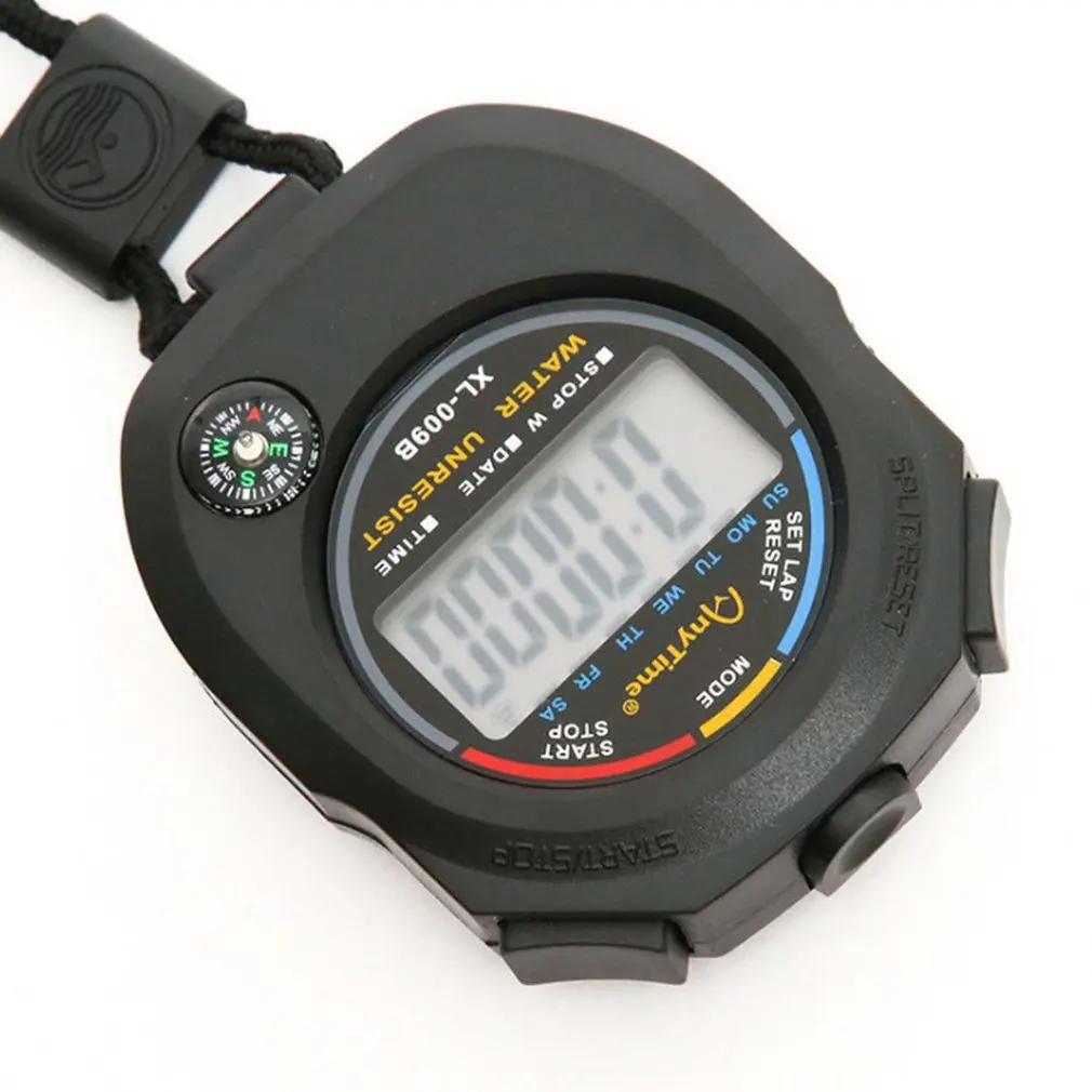 2024 Digital Stopwatch Timer Waterproof Chronometer Handheld Pocket Stopwatch Professional Sport Stopwatch LCD Timer Stop Watch