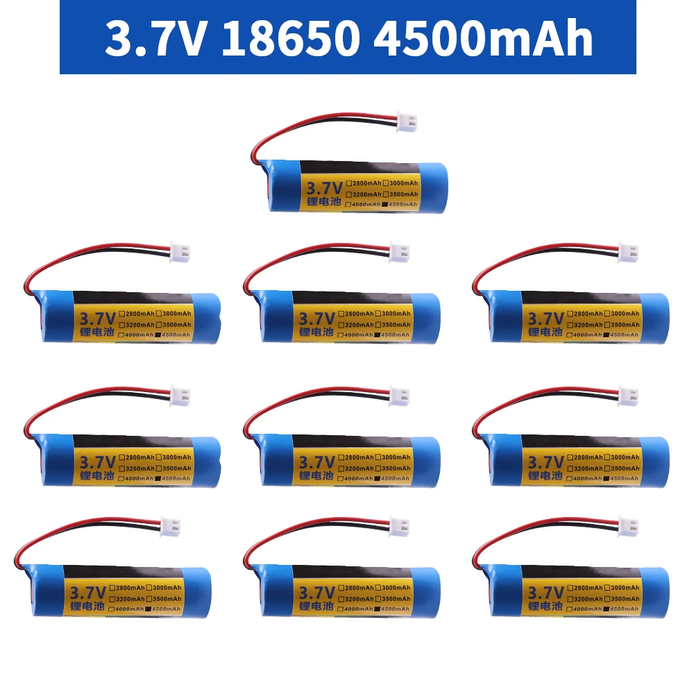 3.7 V 4500 MAH 18650 lithium ion oplaadbare batterij met xh2.54 PLUG voor vervangende socket noodverlichting Bluetooth onderdelen - afbeelding 1