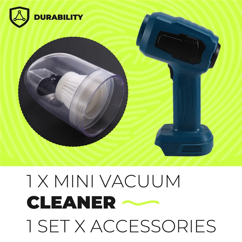 

【Люди любимые】Беспроводной автомобильный пылесос для чистки ковров на полу, ручная тряпка, электрический воздуходувка для теста 18 В