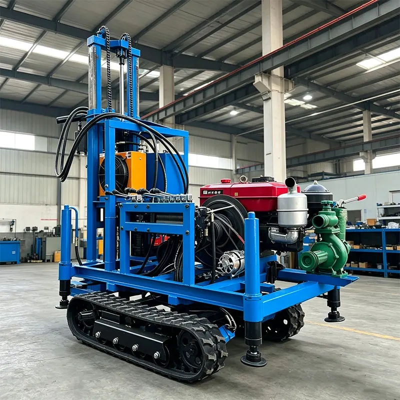 Customized Portable Diesel Wheel Rig 22HP Hydraulic 100M High Efficiency Drilling Tool Water Well Drilling Rig