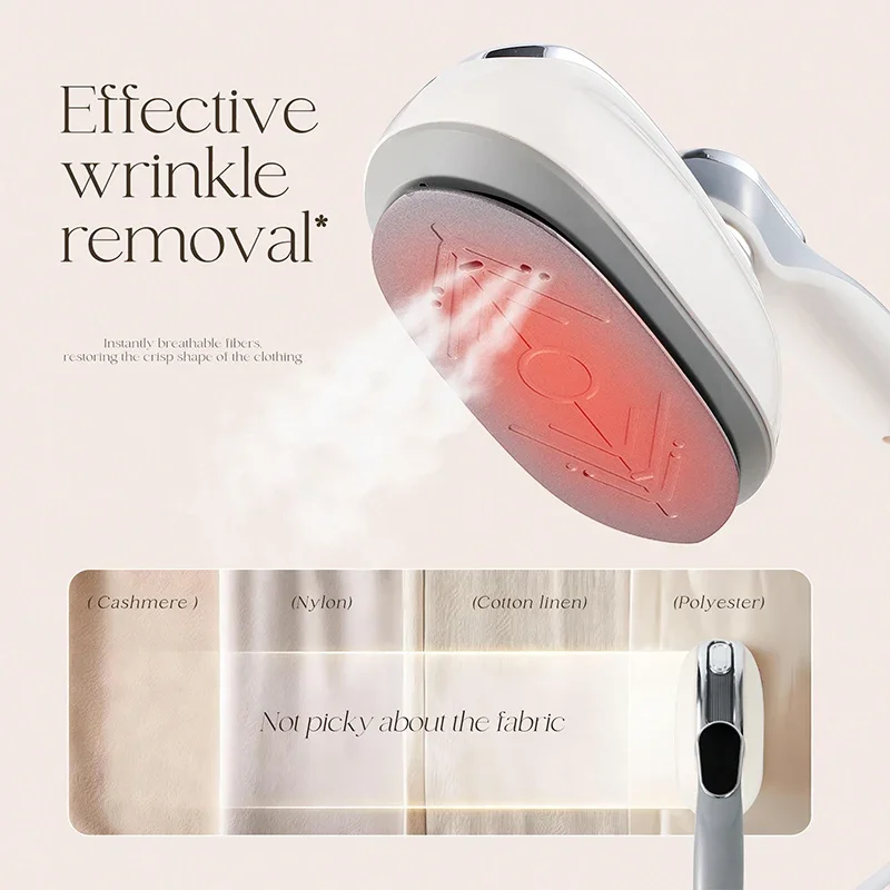 220V Portable Garment Steamer for Travel, 180° Rotating Handle Mini Steam Iron, 160ML Dry/Wet Ironing Clothes Wrinkle Remover