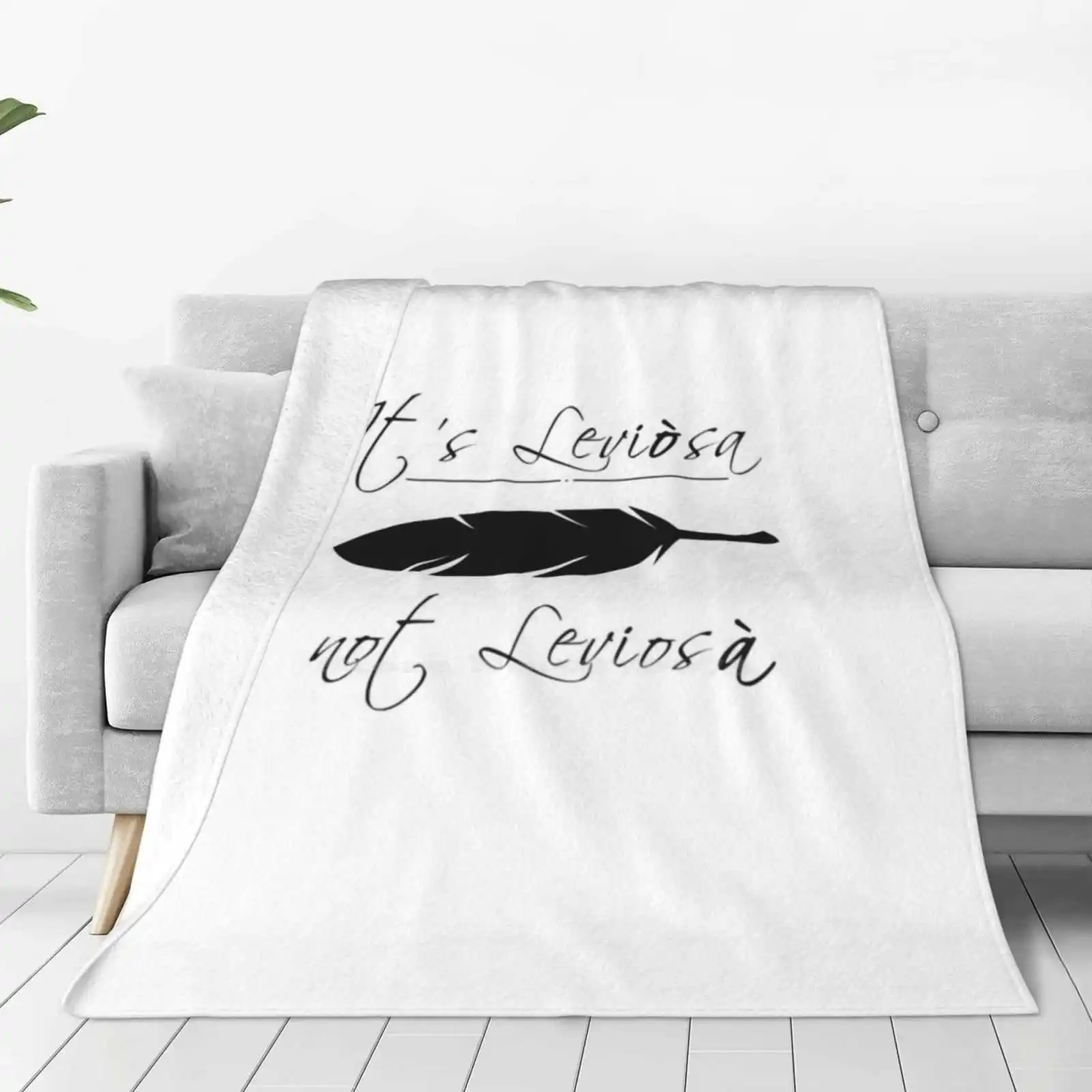 It Is Leviosa , Not Leviosa Soft Warm Throw Blanket Hp Leviosa Magic Hermione Funny Spell Feather Fantasy Book Nerd Wizard