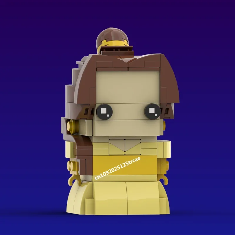 New Popular Beauty Princess Animation Series Beast Character Square Head Figures Model Custom Puzzle Diy Creative Idea Toy Gifts