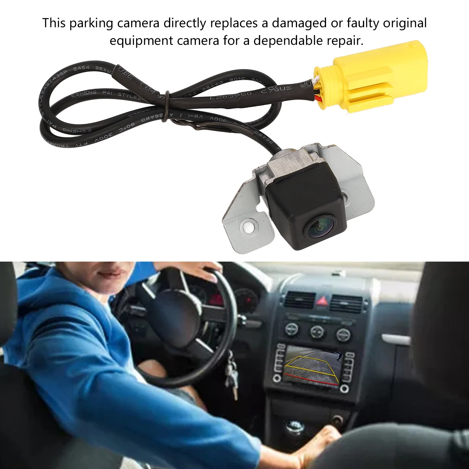 Car Rear View Backup Parking Camera IP68 Waterproof 95790 2S012 Replacement for Hyundai IX35 2009‑2015 Parking Camera