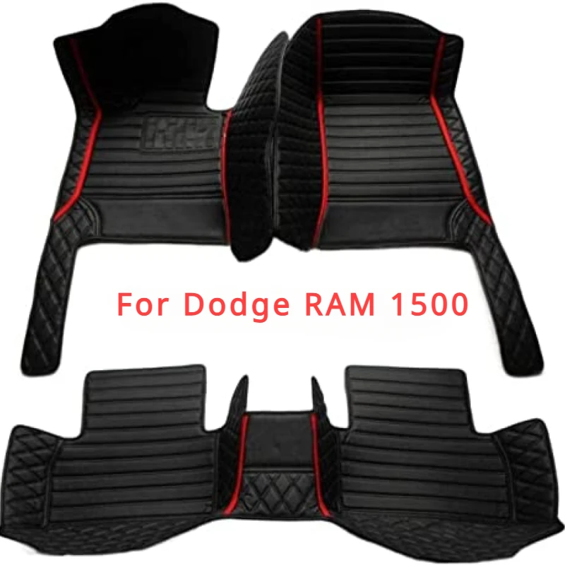 Custom 3D Car Floor Mat  For Dodge RAM 1500 Full Cab 2002-2023 Fashion Carpets Freeman leather auto accessories interior Foot