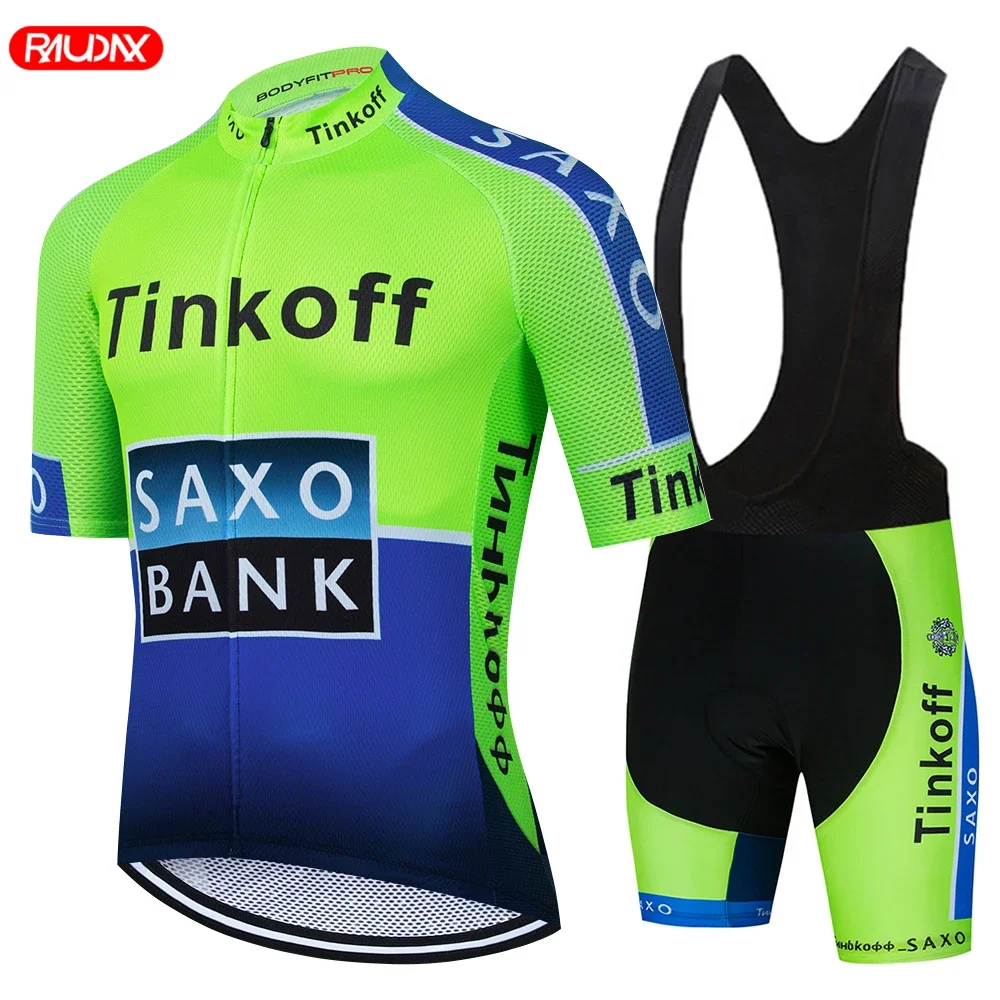 Tinkoff Saxo Bank Cycling Jersey Men Short Set Summer Racing Bicycle Jerseys Cycling Clothing Bike Uniform Ropa Ciclismo Hombre