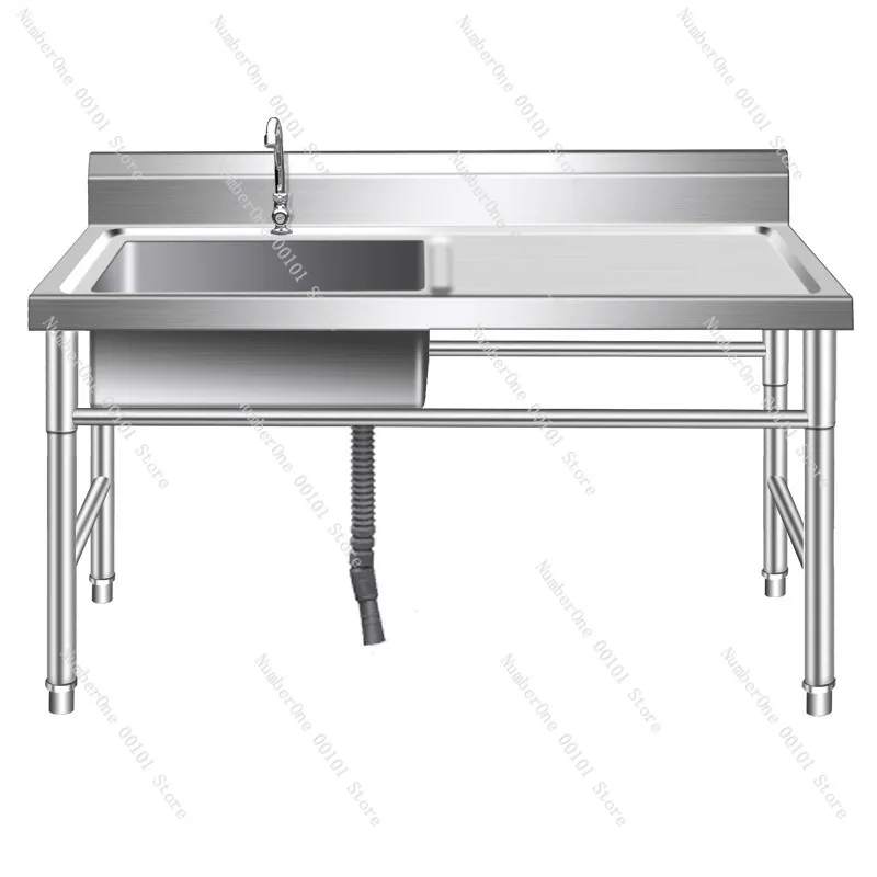 Thickened 304 stainless steel kitchen sink in single,double or triple basin designs,suitable for home and commercial dishwashing