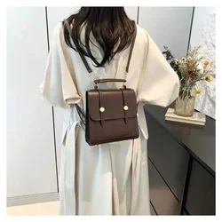 Backpack Purse For Women Fashion Ladies Vintage Bag Casual College Travel Backpacks Large bag Brown JK match Shoulder Bags Woman