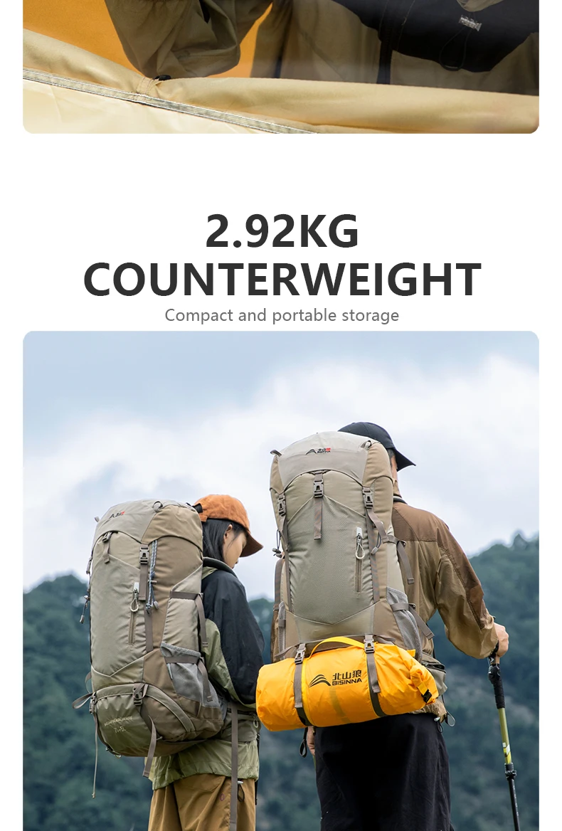 BISINNA 4-Jahreszeiten-Campingzelt mit Schneerock, 2-Personen-Doppelschicht-Aluminium-Stangenzelt für Outdoor-Rucksack, Picknick, Wandern – Detail 10