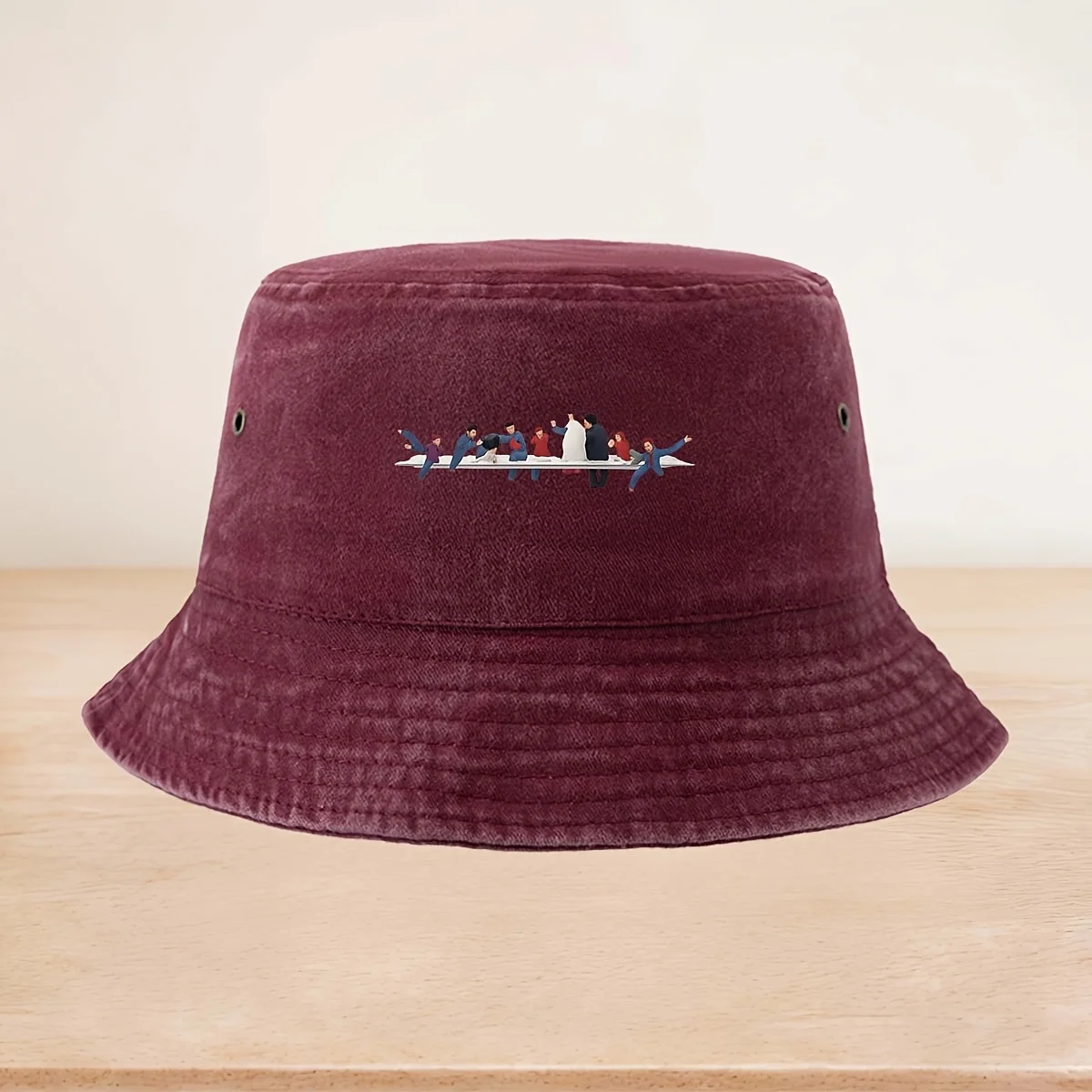 Men' & Women' Last Supper Print Bucket Hat - Lightweight Trucker Suitable for Fishing, Travel, Casual Wear - Iconic Religious, D