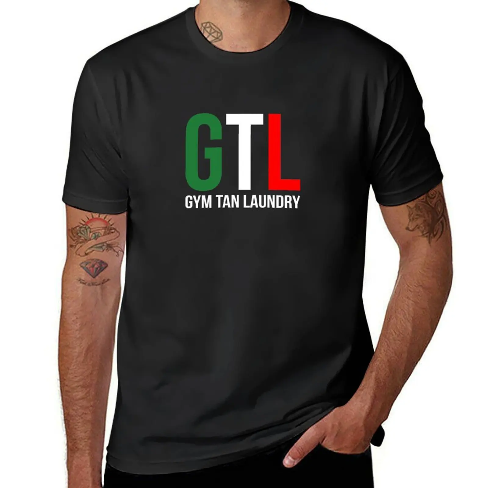 

Gtl Gym Tan Laundry T-Shirt Short sleeve tee summer tops cotton man t-shirts oversized mens tall t shirts