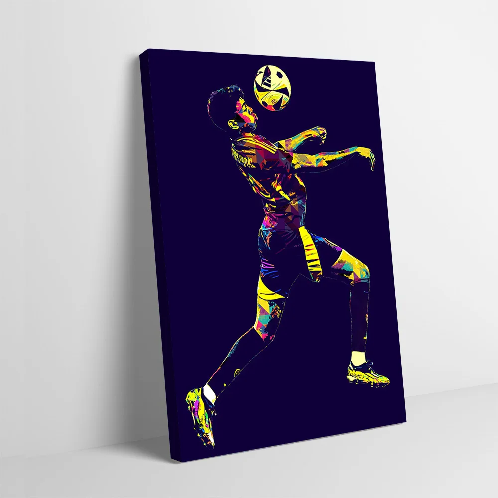 Lamine Yamal Soccer Player in Action Poster Customizable Printed Canvas Painting for Pictures Wall Art Interior Accessories Arts