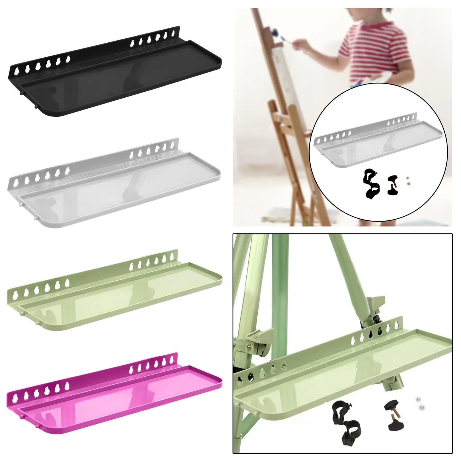 Easel Tray Shelf Replacement Sketch Rack, Easel Attachment Tray, Lightweight Paintbrush Tray, Detachable Storage Tray