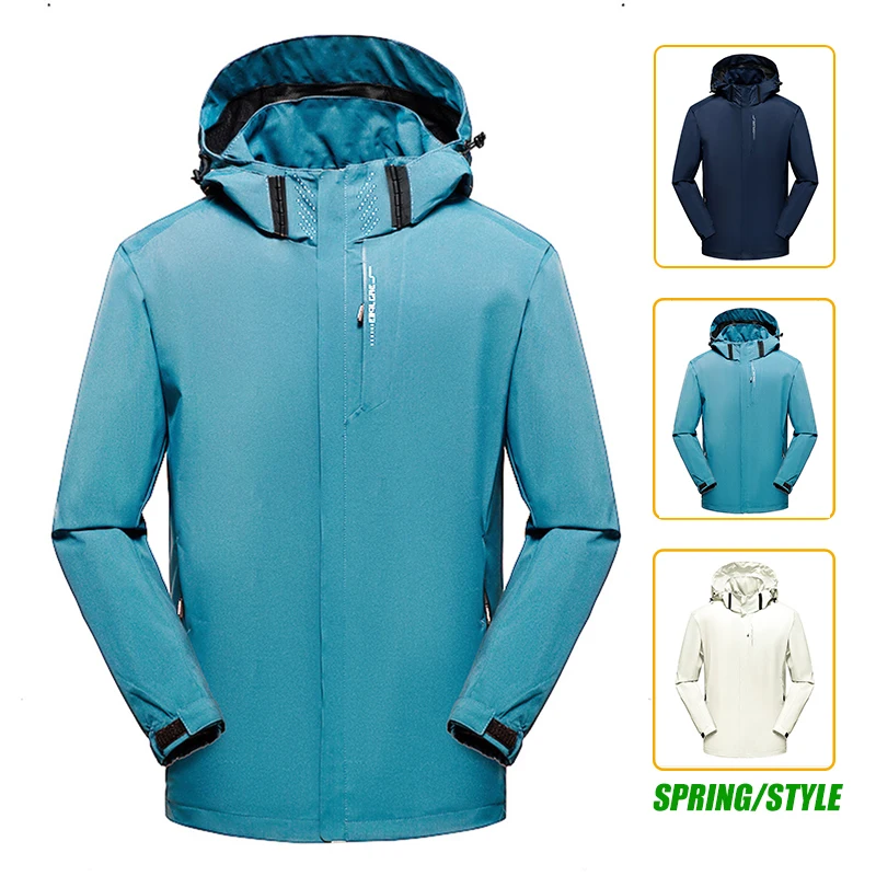 

Уличная водонепроницаемая куртка, мужская осенняя ветровка, куртка с капюшоном на молнии, мужская легкая верхняя одежда из софтшелла, весна-осень