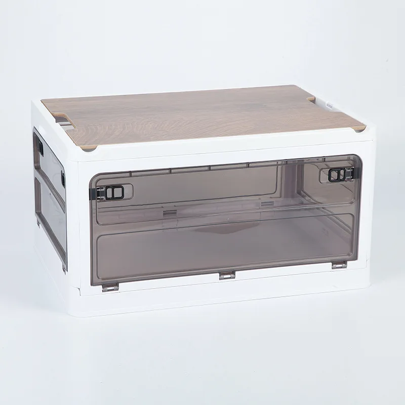 Stackable and Foldable PP Plastic Storage Box Organizer for Camping and Picnic Storage