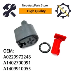 Tapa de llenado de transmisión de alta calidad, cubierta de tubo ATF con sello de pasador de bloqueo para Mercedes Benz OEM A 0229972248   A 1402700091   A 1409910055