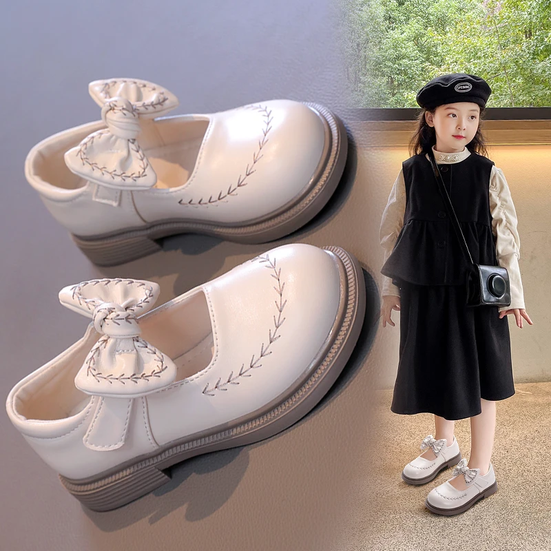 Toddlers Girls Shoes Children's Flats PU Patent Leather Kids Dress Shoes Soft Cute Princess Sweet