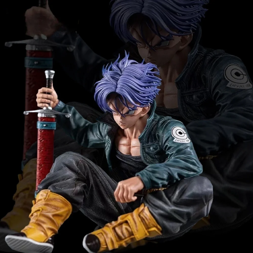 10cm Trunks Actionfigur Anime Super Saiyajin Sitzende Position Torankusu Figurine Puppe Statue Ornamente PVC-Modell Spielzeug