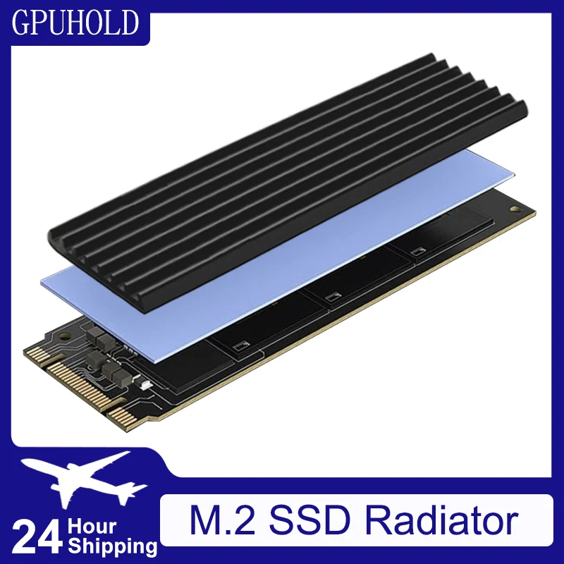 GPUHLOD M.2 SSD dissipateur thermique M2 2280 disque dur à semi-conducteurs radiateur en aluminium avec coussin thermique en Silicone PS5 ordinateur de bureau NGFF NVME