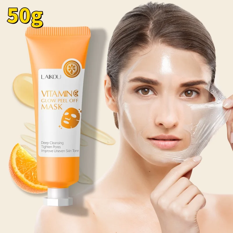 

Vitamin C Tearing Mask Peel Off Facial Mask Oil Control Blackhead Remover Peel Off Dead Skin Clean Pores Shrink Skincare 50g